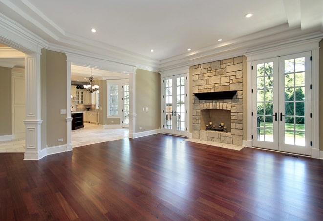 beautiful hardwood flooring in a modern living room